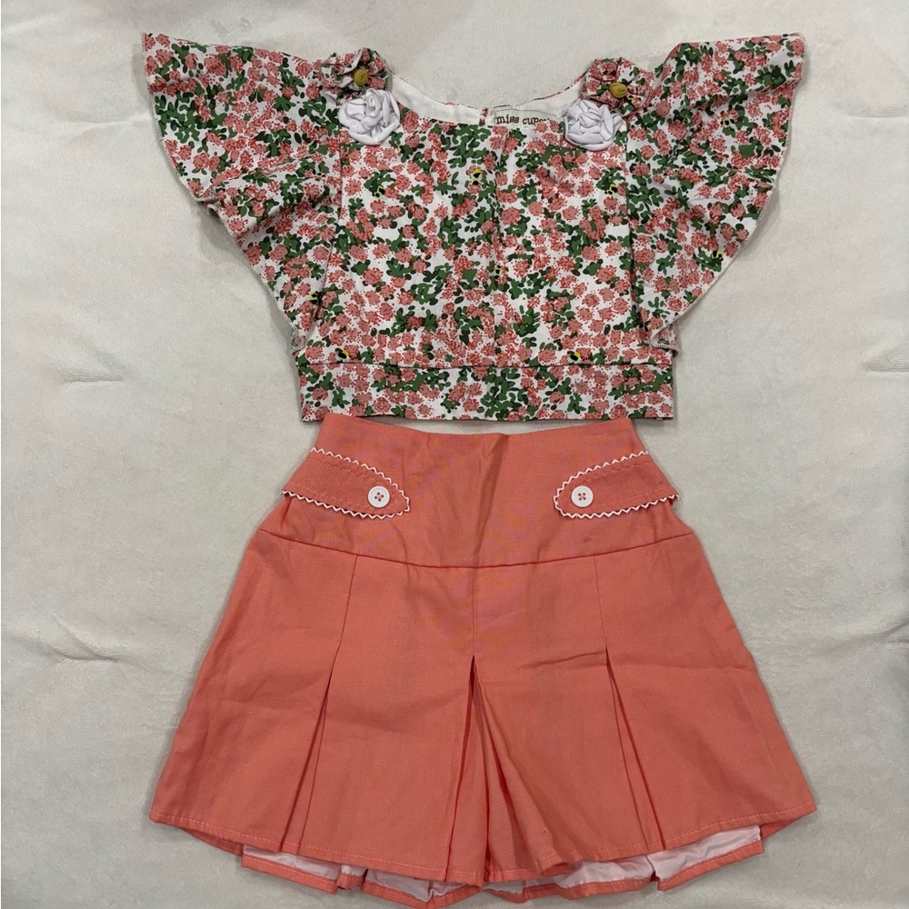 Miss Cupcake Blouse & Skort Set